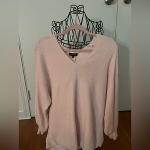 1. State Women's Soft Pink V-Neck Sweater